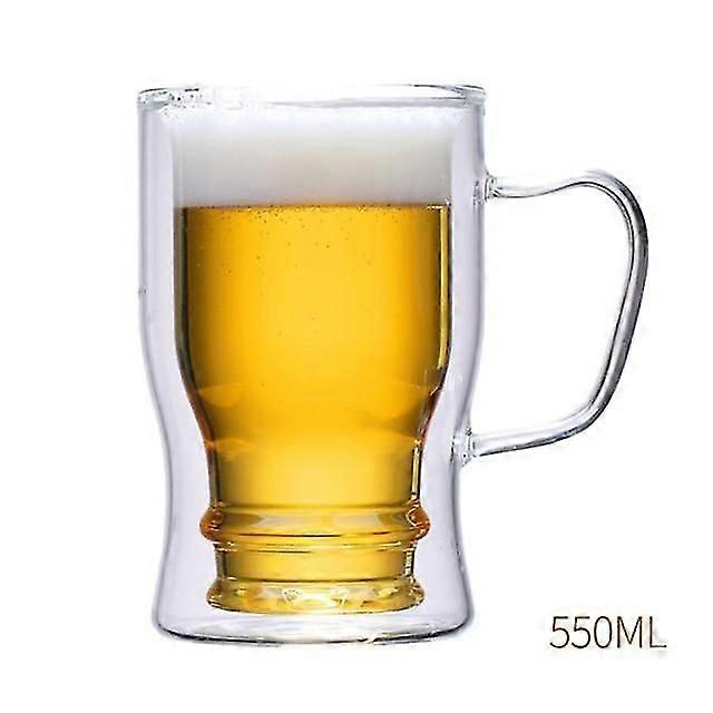Beer Glass Upside Down Gift Inverted Drinking Transparent Creative Wine Glass Cup(transparent)* @BUGU