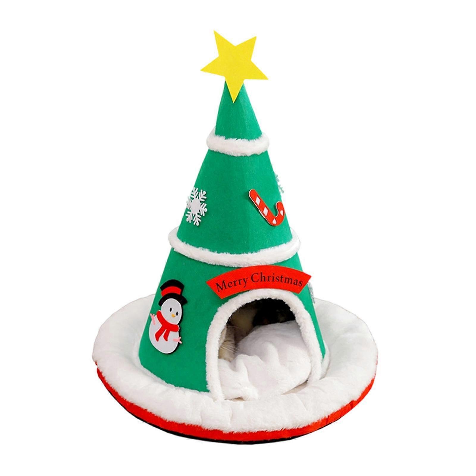 Christmas Cat Bed Removable Creative Comfortable Cat Cave Bed for Small Cats