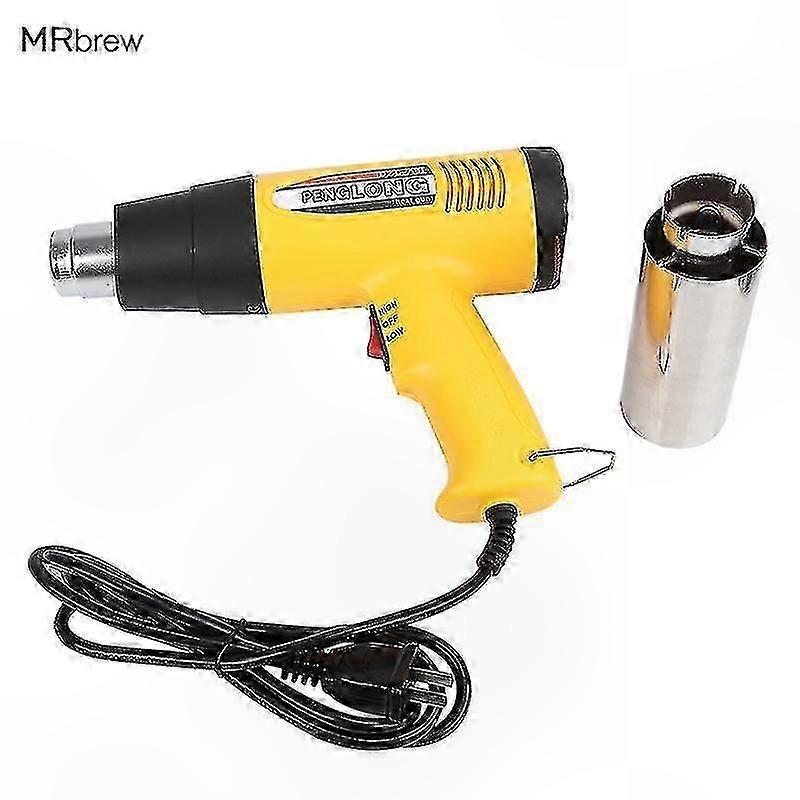 PVC Heat Shrink Cap Sealer for Wine Bottles, Thermal Shrink Wrap Machine with Heat Gun