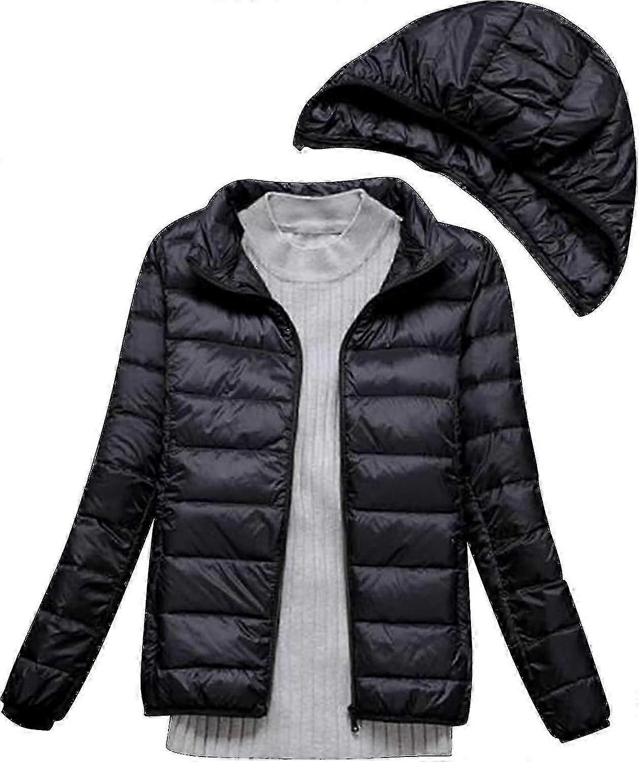 Women's Winter Thin And Light Down Coat Casual Down Coat Slim Quilted Jacket With Detachable Plus Size Maternity_fs