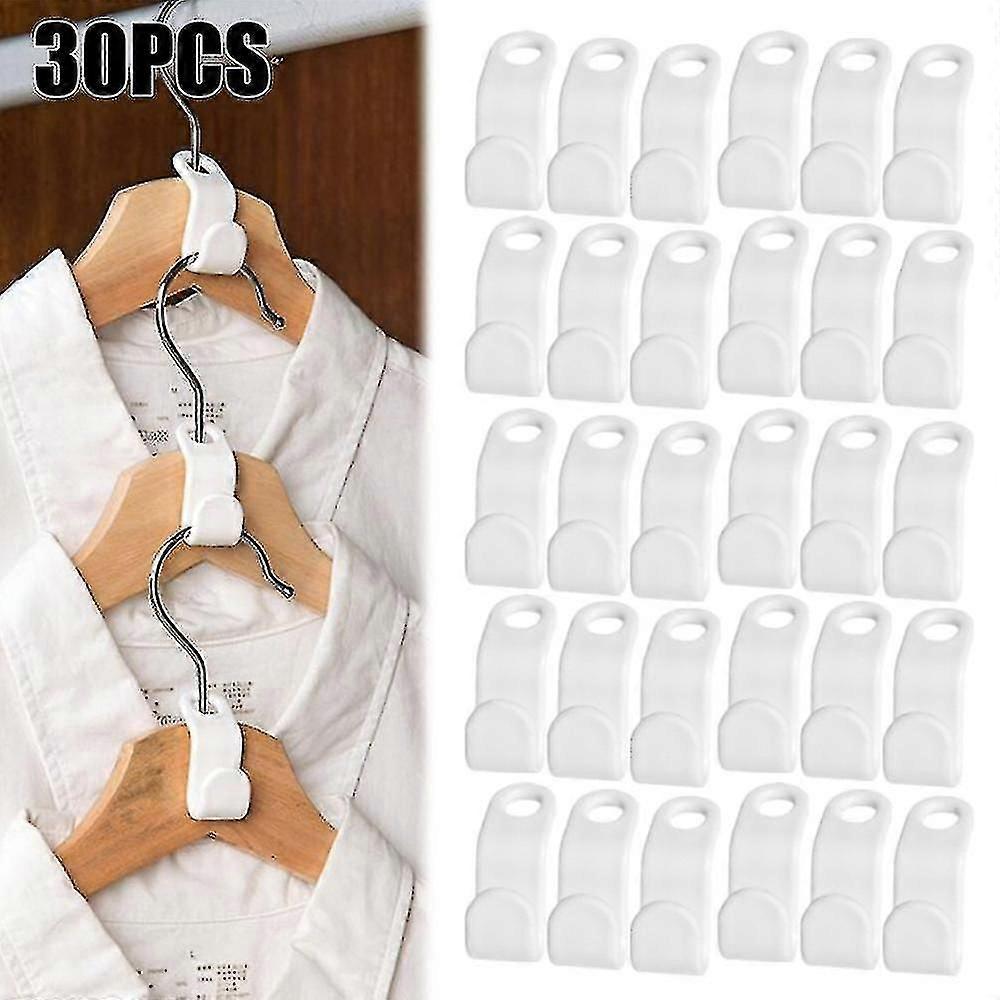 30pcs Clothes Hanger Closet Connector Hooks Cascading Home Clip Space Save Organizer
