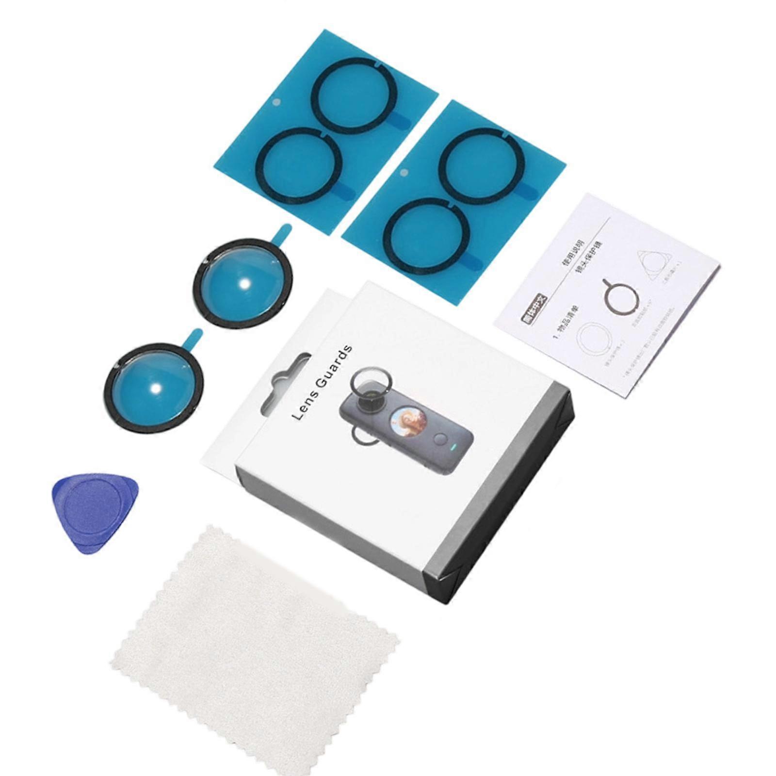 AntiFog Tempereds Glass Lens Cover with Easy Snap On Mechanism for X5 X4 X2 Outdoor Action Cameras Multicolor