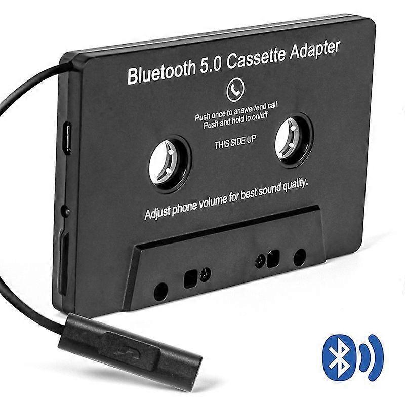 Car Audio Bluetooth Cassette To Aux Receiver, Tape Player Desk Bluetooth 5.0 Auxilary Adapter