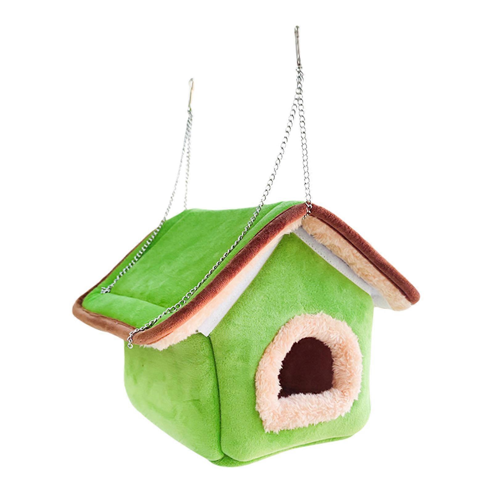Warm Parrots House Plush Bird Cage Accessory Removable Liner Quickly Installation For Various Climates Multicolor