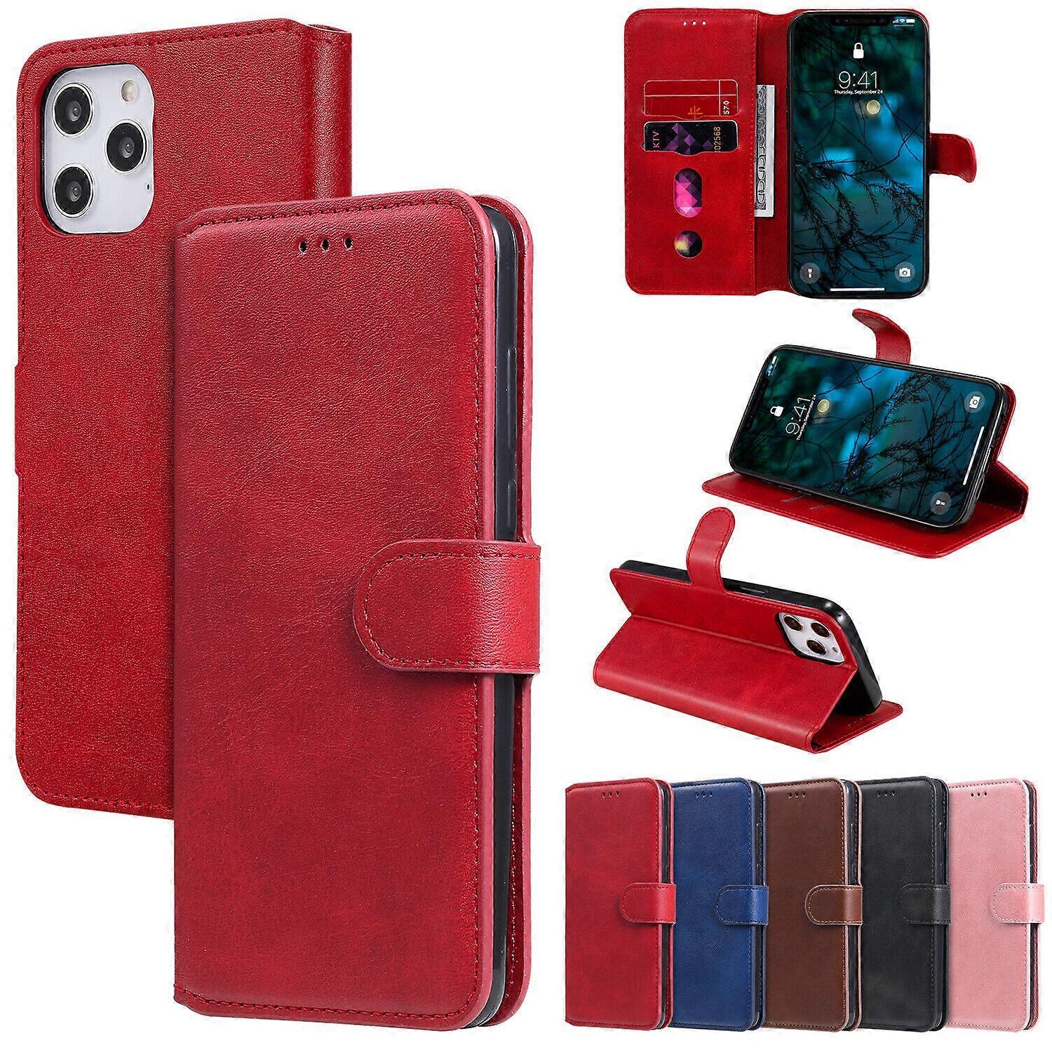 Flip PU Leather Wallet Phone Case For iPhone 17 16 15 14 12 11 13 Pro Max 7 8 XR
