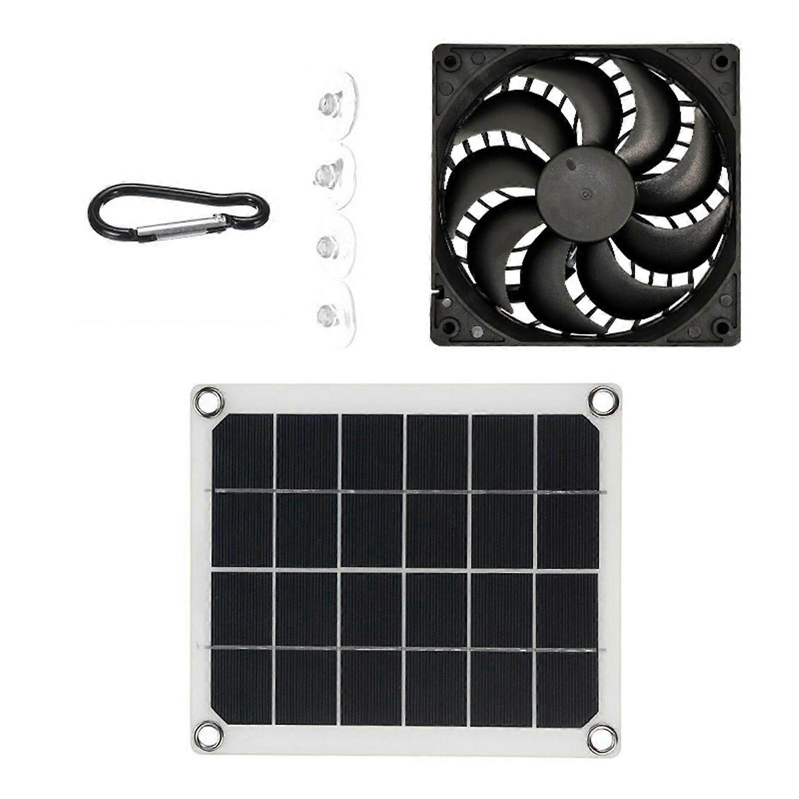 7W Monocrystalline Solar Exhaust Fan For Computer Cooling System With Efficient Heat Dissipation Multicolor