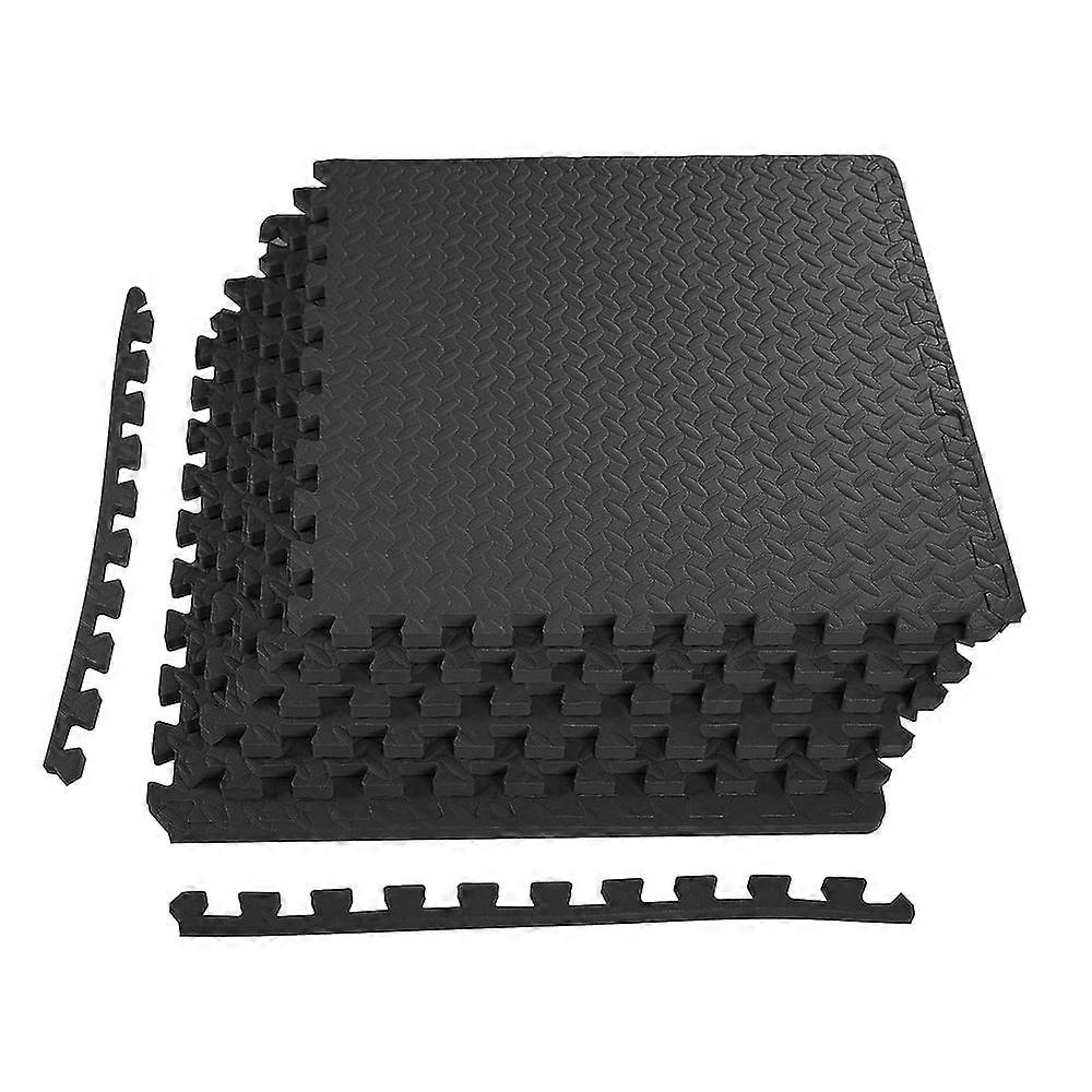 24 Square Foot Puzzle Exercise Mat with Foam Interlocking Tiles for Exercise, Gymnastics, and Home Gym Flooring