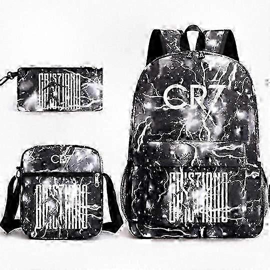 3D Printed Football Backpack for Teens with Shoulder Strap Set of 3