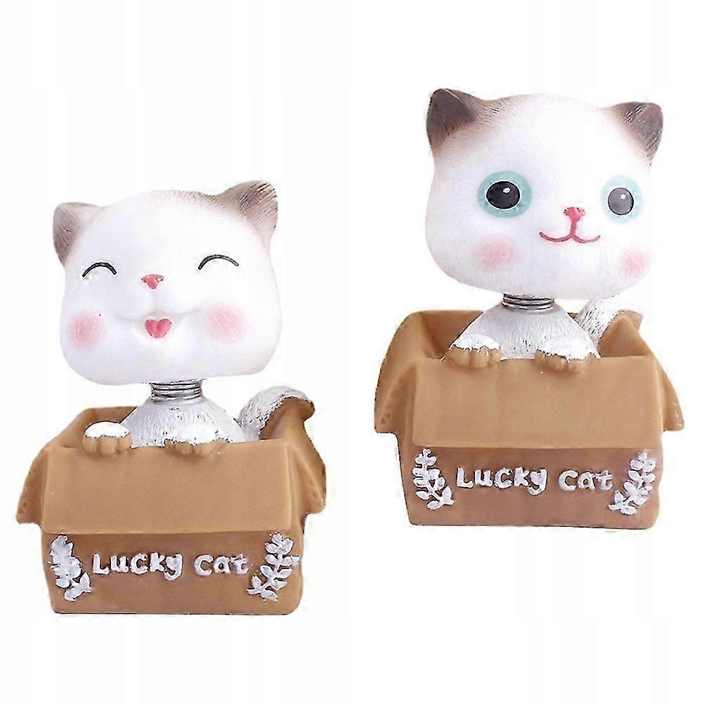 Minifigure Toys With Bobblehead Cat Moving Its Head 2