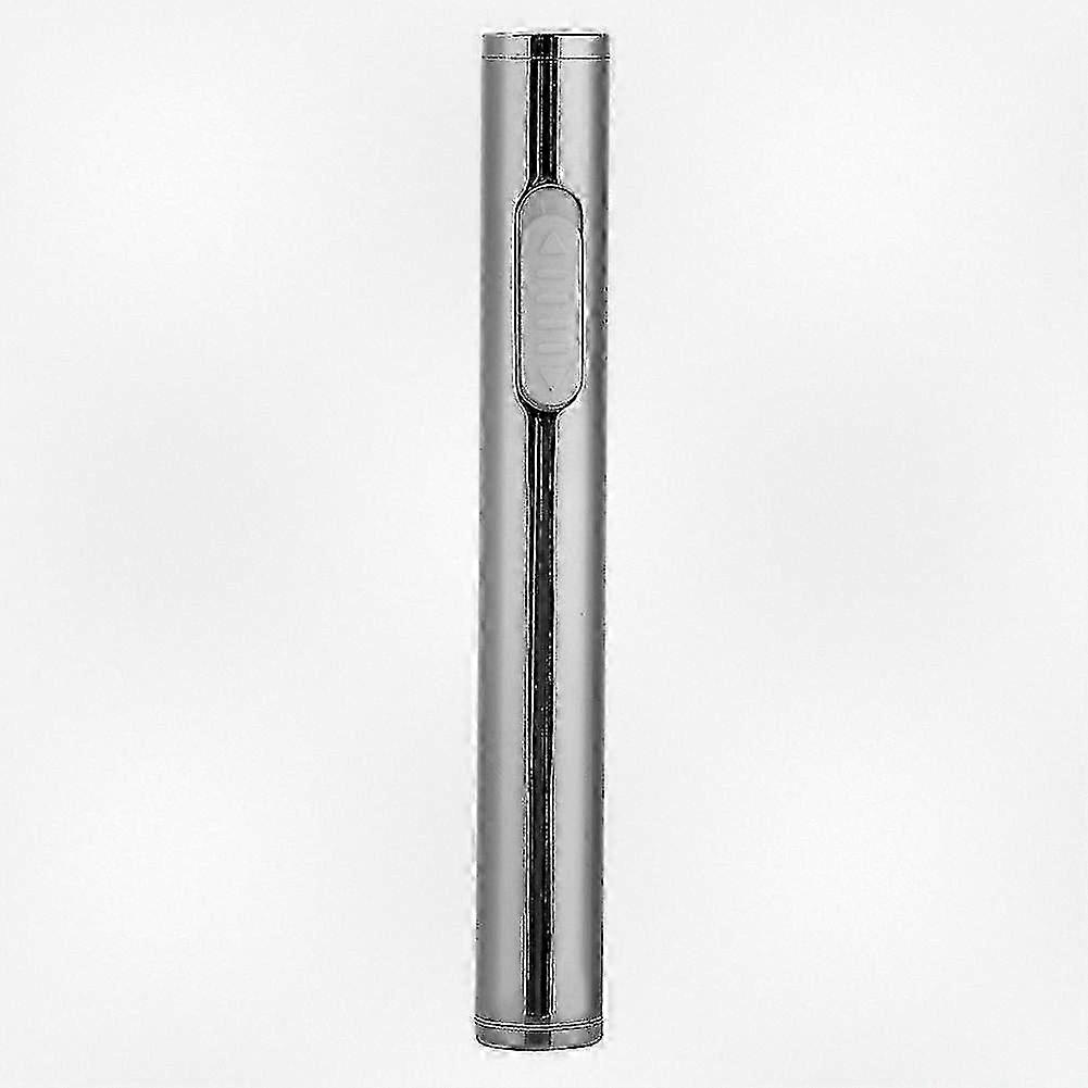 USB Rechargeable Windproof Arc Lighter for Smoking - Silver