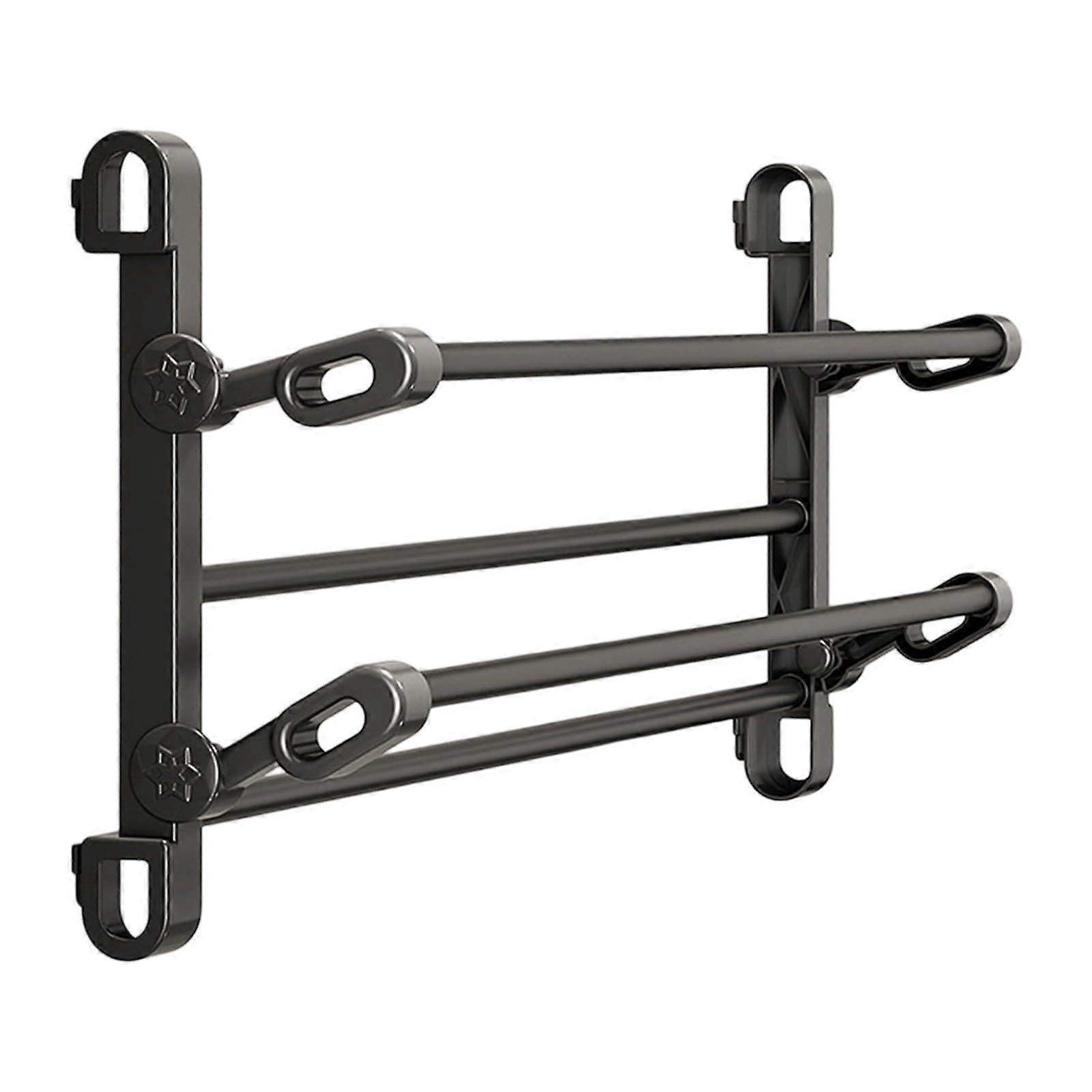 Portable Foldable Shoe Rack 2Tier Wall Mounted Organizer for Space Saving in Bathroom and Hallway 65CM