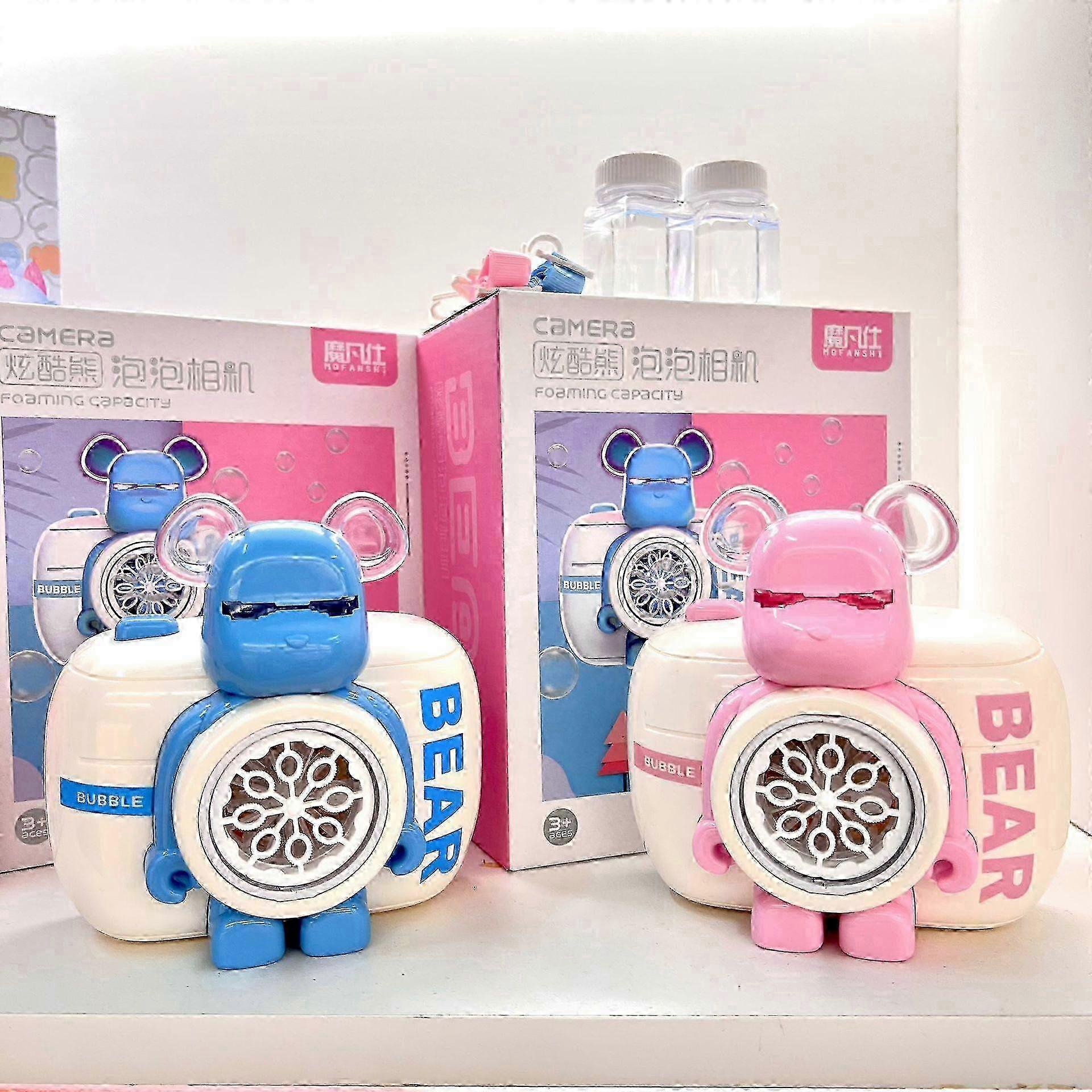 w Cool Bear Bubble Camera Gun Bath Bubble Machine Net Rouge Gatling Bubble Gun Bubble Water Stick