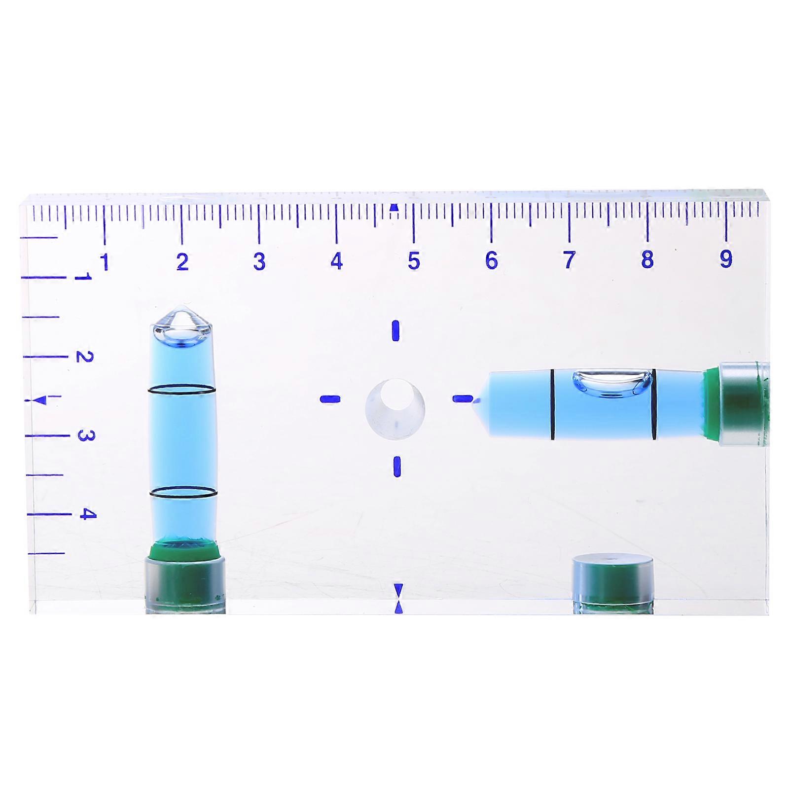 Magnetic Mini Bubble Level Two direction Clear Level Picture Hangings Level Mark Measuring Instrument Layouts Tool Multicolor
