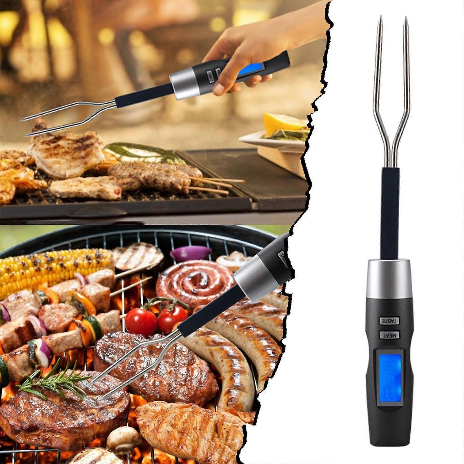 Digitales Fleischthermometer, digitale Grillgabel mit LCD-Display
