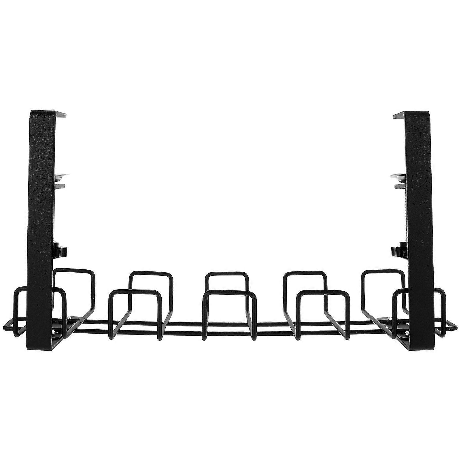 Table Organizer Desk Gadgets Cable Tray under Management Battery Storage Rack Adjustable