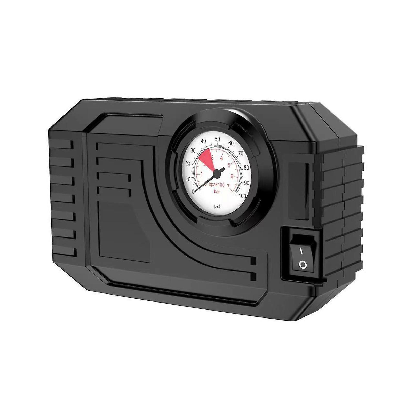 Dense Tire Inflator With 16 Metal Cylinders 60W Motor Fast 3Min Inflation For Automobiles Motorcycles Bikes LED Thin 309g Multicolor