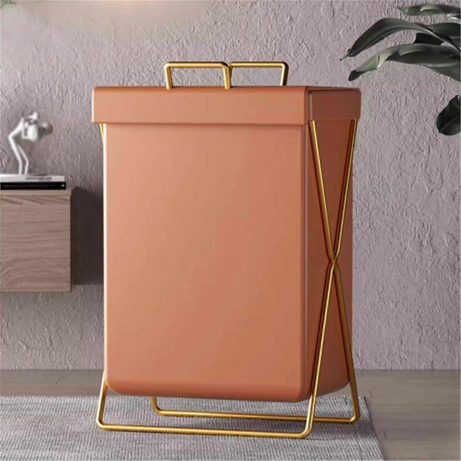 65L Laundry Basket with Metal Frame, Foldable Hamper with Detachable Bags for Bathroom Dorm (A)