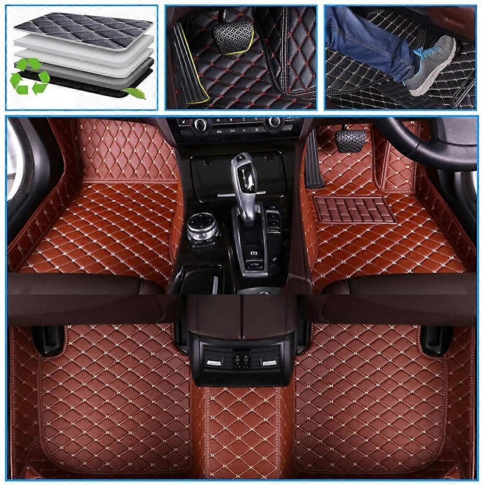 Car Floor Mats for X3 20182024 All Weather Full Coverage NonSlip Leather Brown Liners