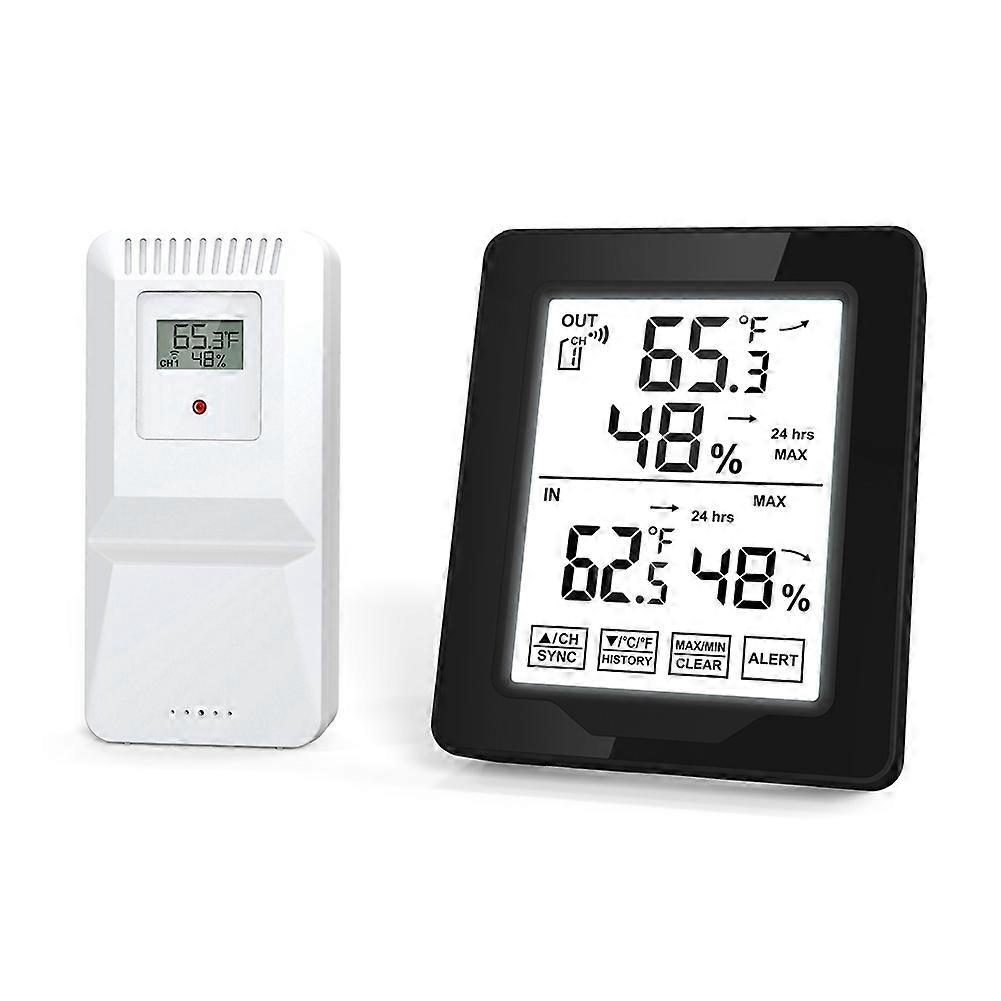Indoor & Outdoor Digital Electronic Temperature & Humidity Meter with 1 Sensor Backlight Wireless Long-Distance