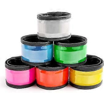 Pack of 6 LED light bracelets, slap bracelets, night safety bracelets for cycling, walking, running, concerts, camping and outdoor sports Newly Fiber 