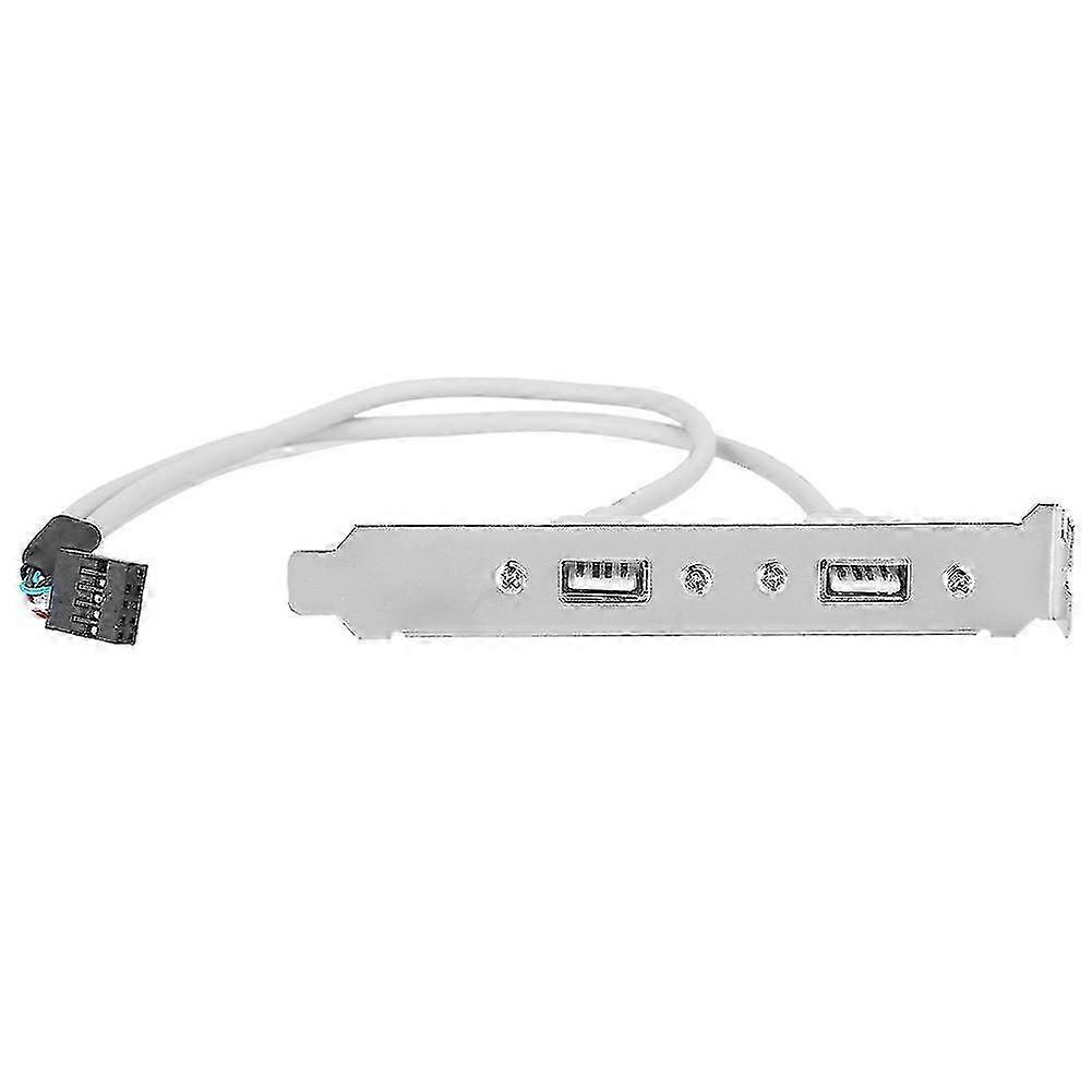 w 2‑Port Rear Panel Cable USB2.0 Computer Chassis Extension Networking Adapter C0508