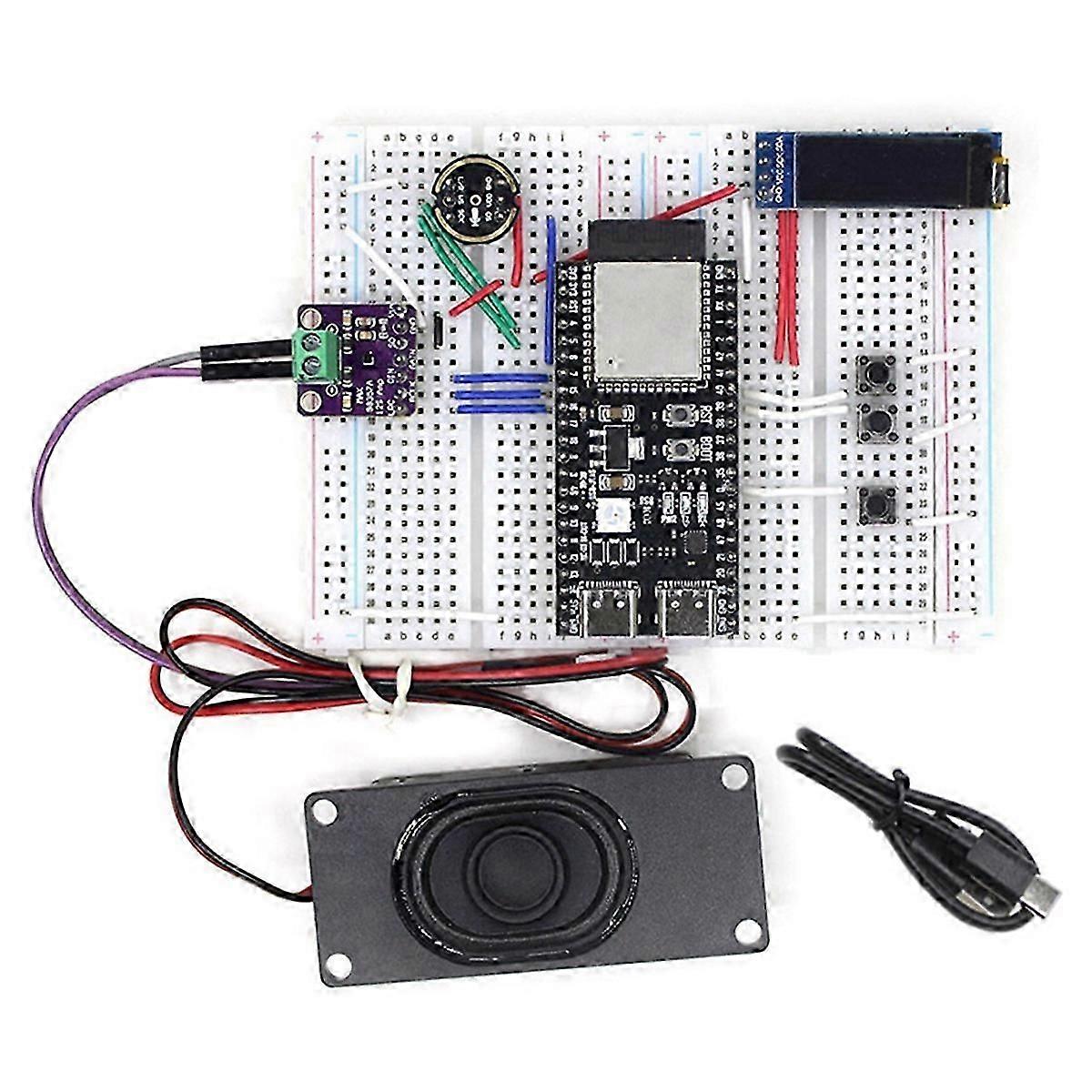For DeepSeek Xiaozhi AI Voice Chatbot Kit Breadboard 0.91 Inch Finished Product ESP32-S3 N16R8 Devel