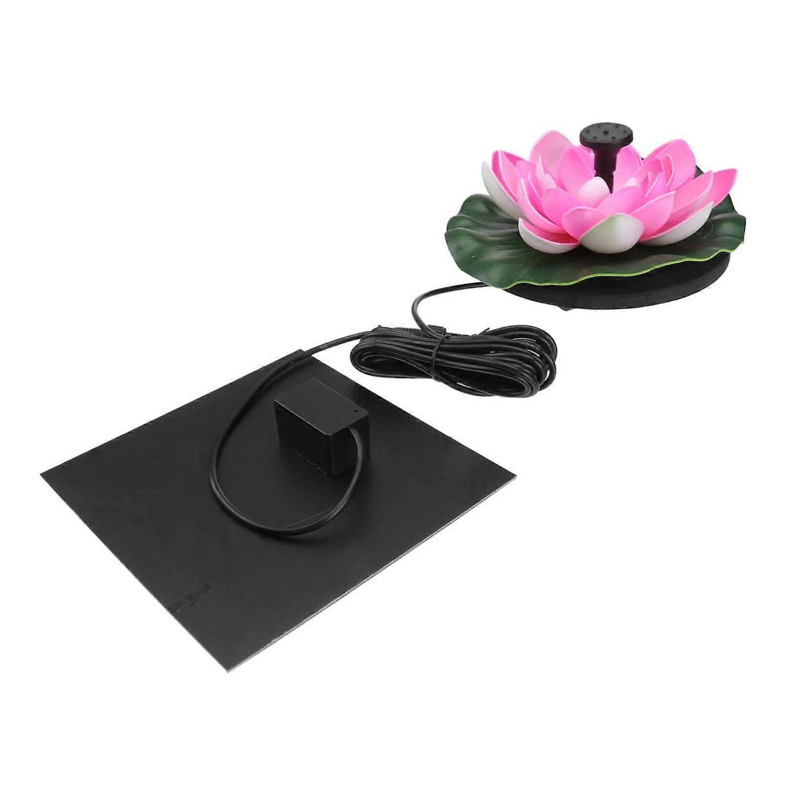Solar Garden Pond Fountain with Floating Lotus Design, Solar Powered Water Pump for Yard and Patio