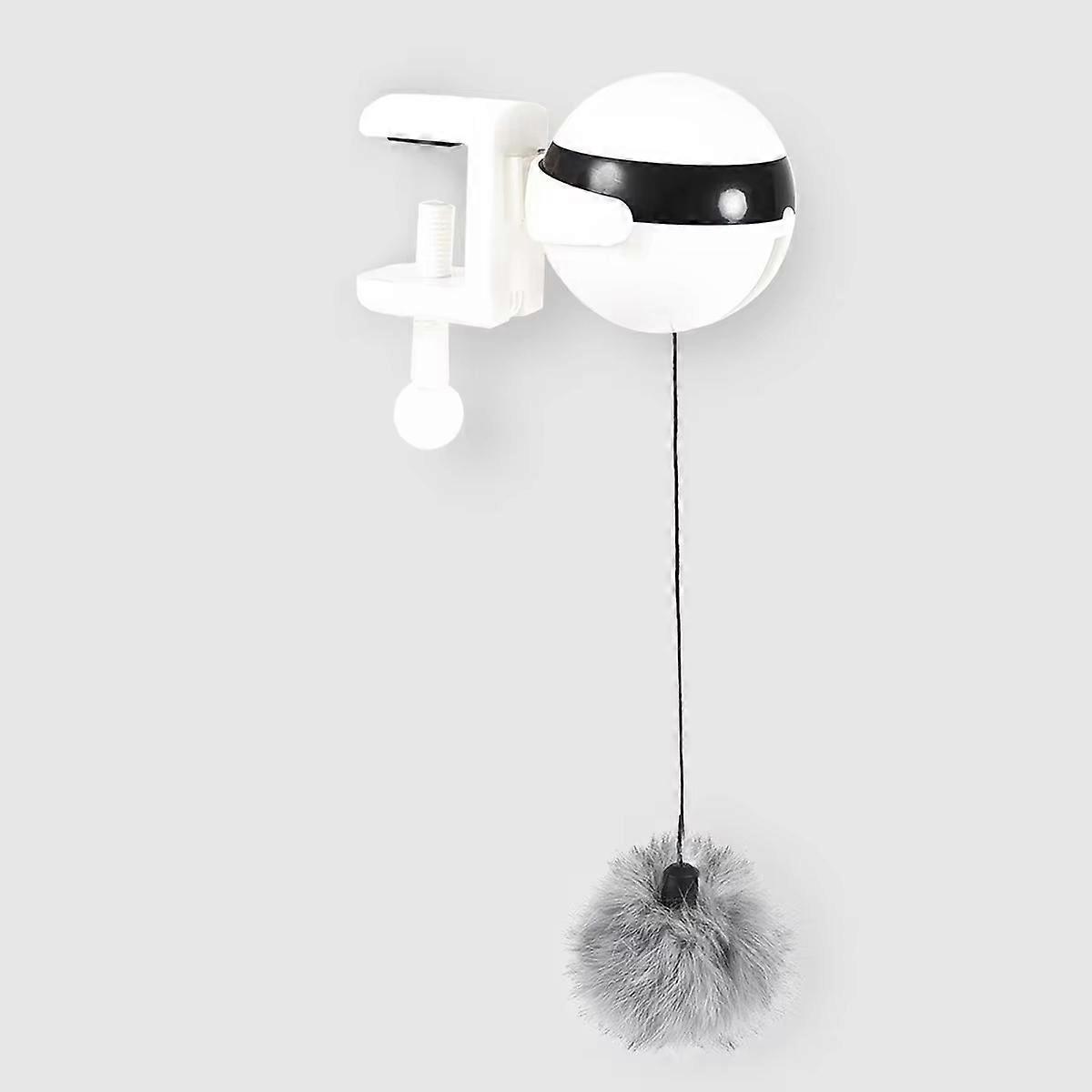 Automatic Cat Teaser Toy Hands-Free Play 7cm Ball Clamp Design 5-Minute Simple Style Auto Shutoff Cat Playing for Pets Ball Toy