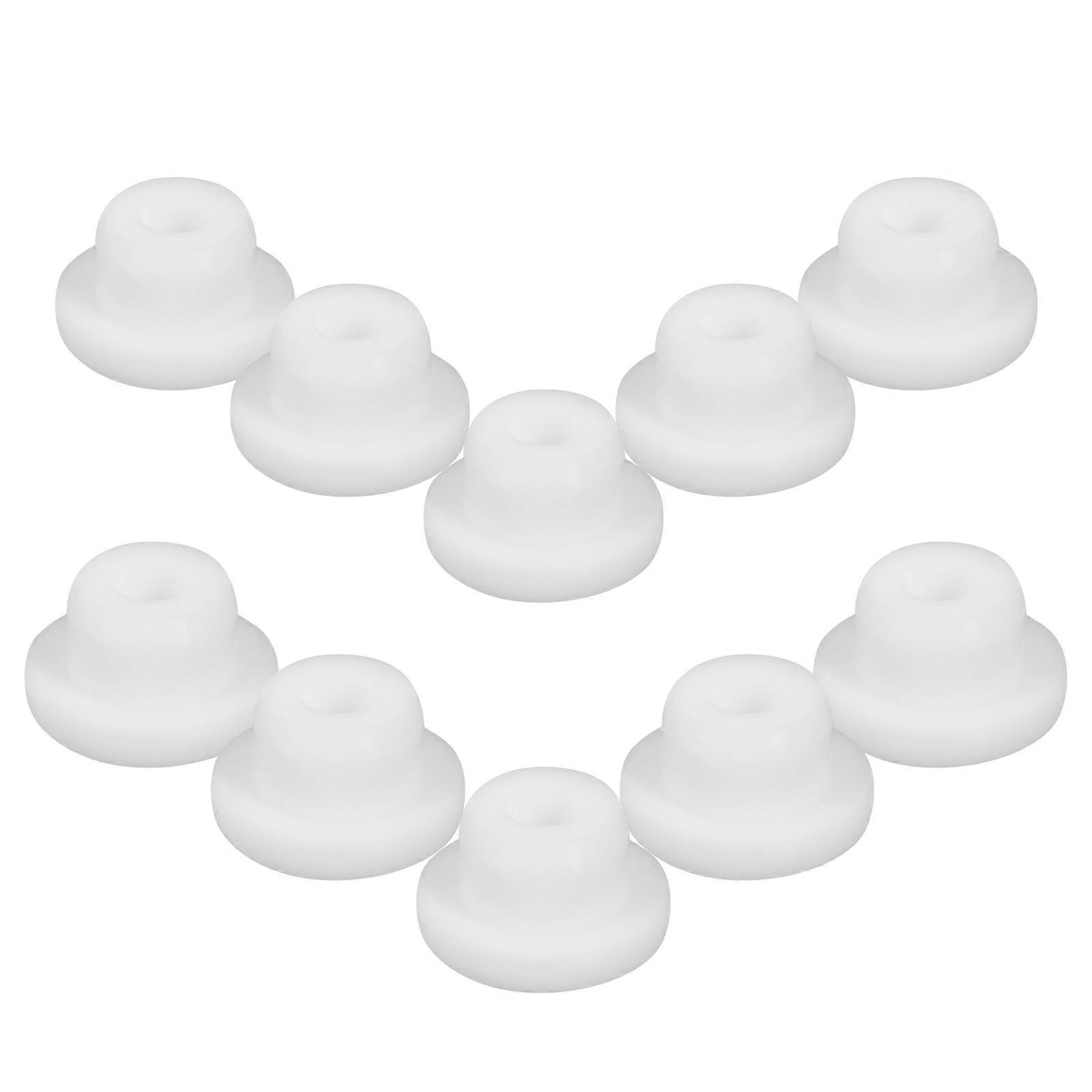 Reusable Silicone Stoppers Plug for Sealing 10Pcs White Set