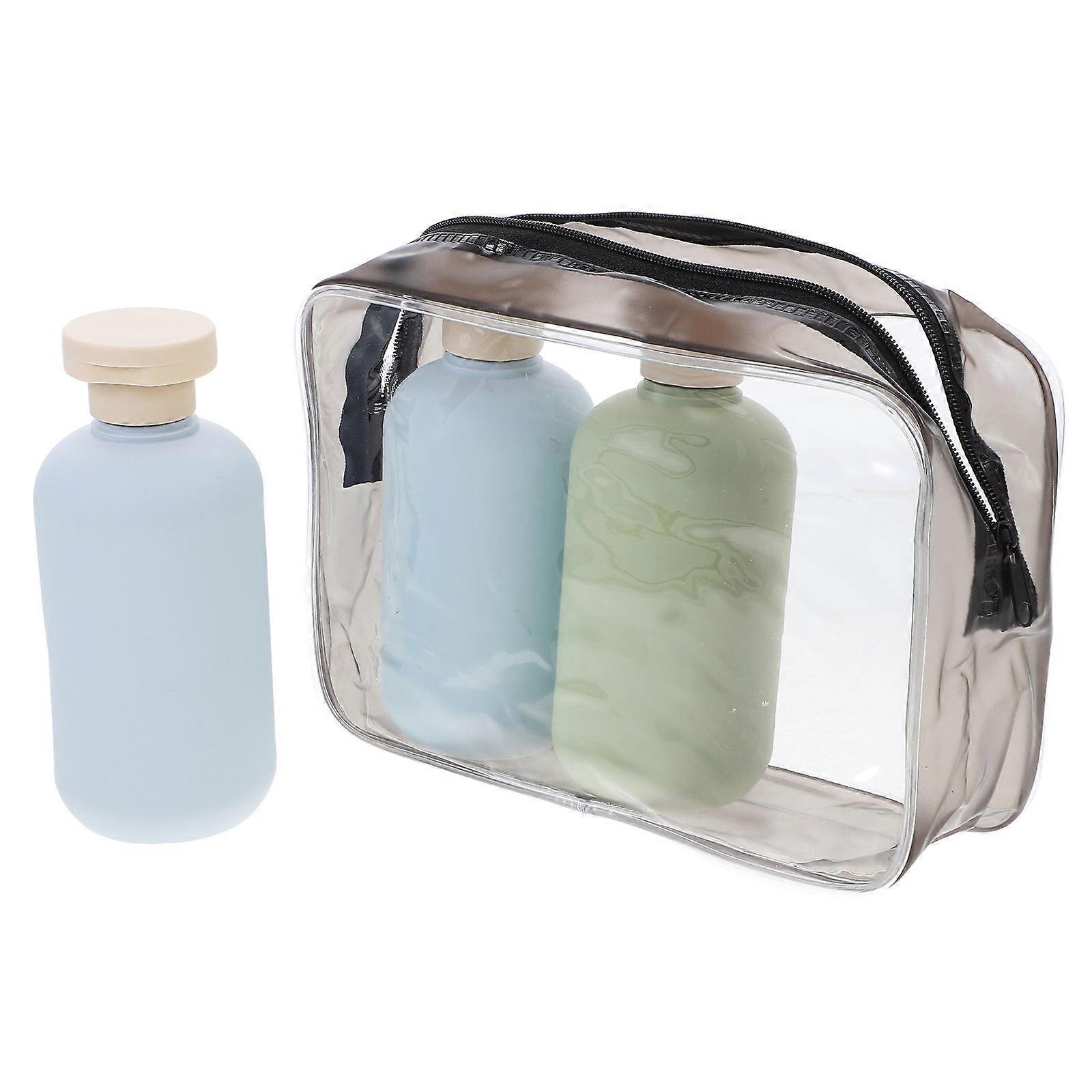 Plastic Travel Shampoo and Conditioner Bottles for Storage Use 1Set Refillable Containers