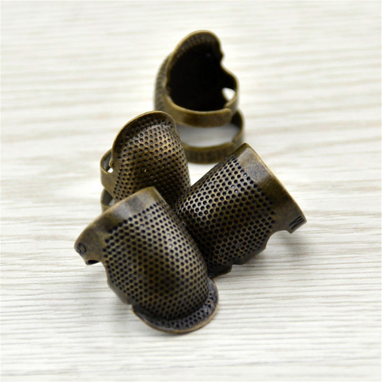 Hesroicy Sewing Thimble Adjustable Solid Anti-rust Sewing Thimble Finger Protector for Needlework