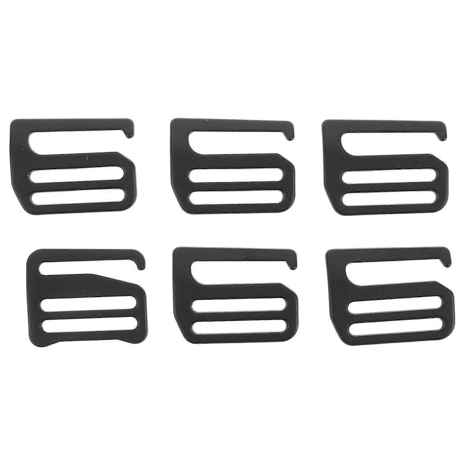 Zinc Alloy Buckle Strap for Backpack Adjustment Durable Metal 6Pcs