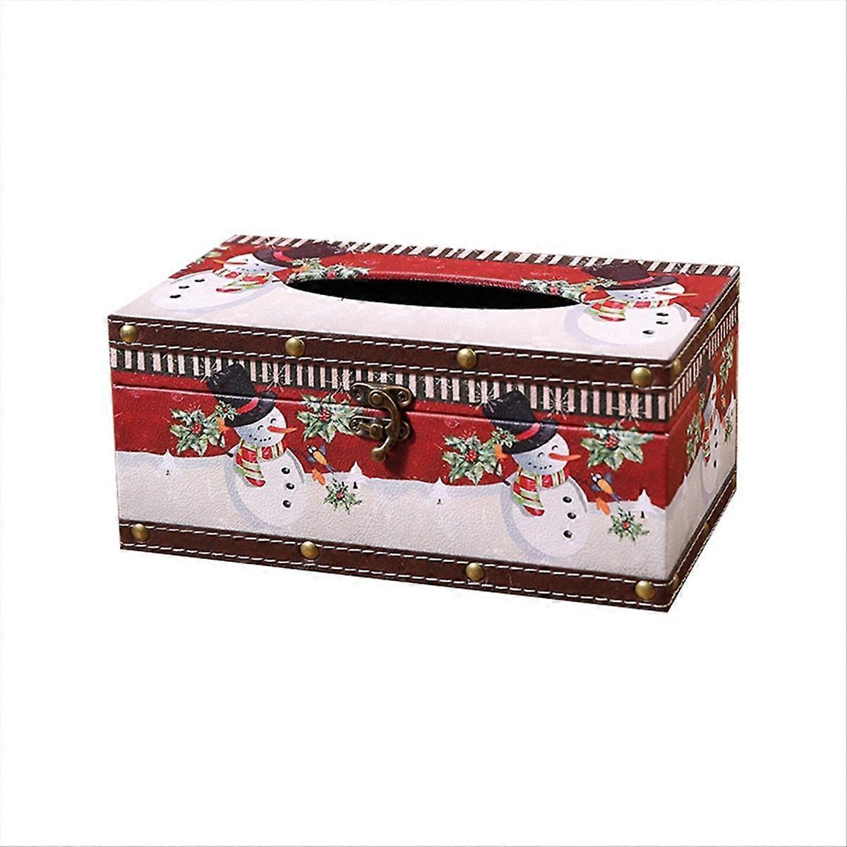 Christmas Tissue Box Home Indoor Desktop Paper Box,