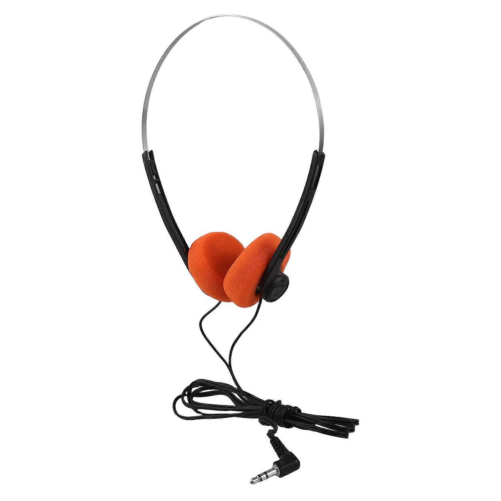 Lightweight Retro Wired Headphones for Students with Adjustable Headband and Cushioned Ear Pads for Comfortable Fit in Classroom and Library