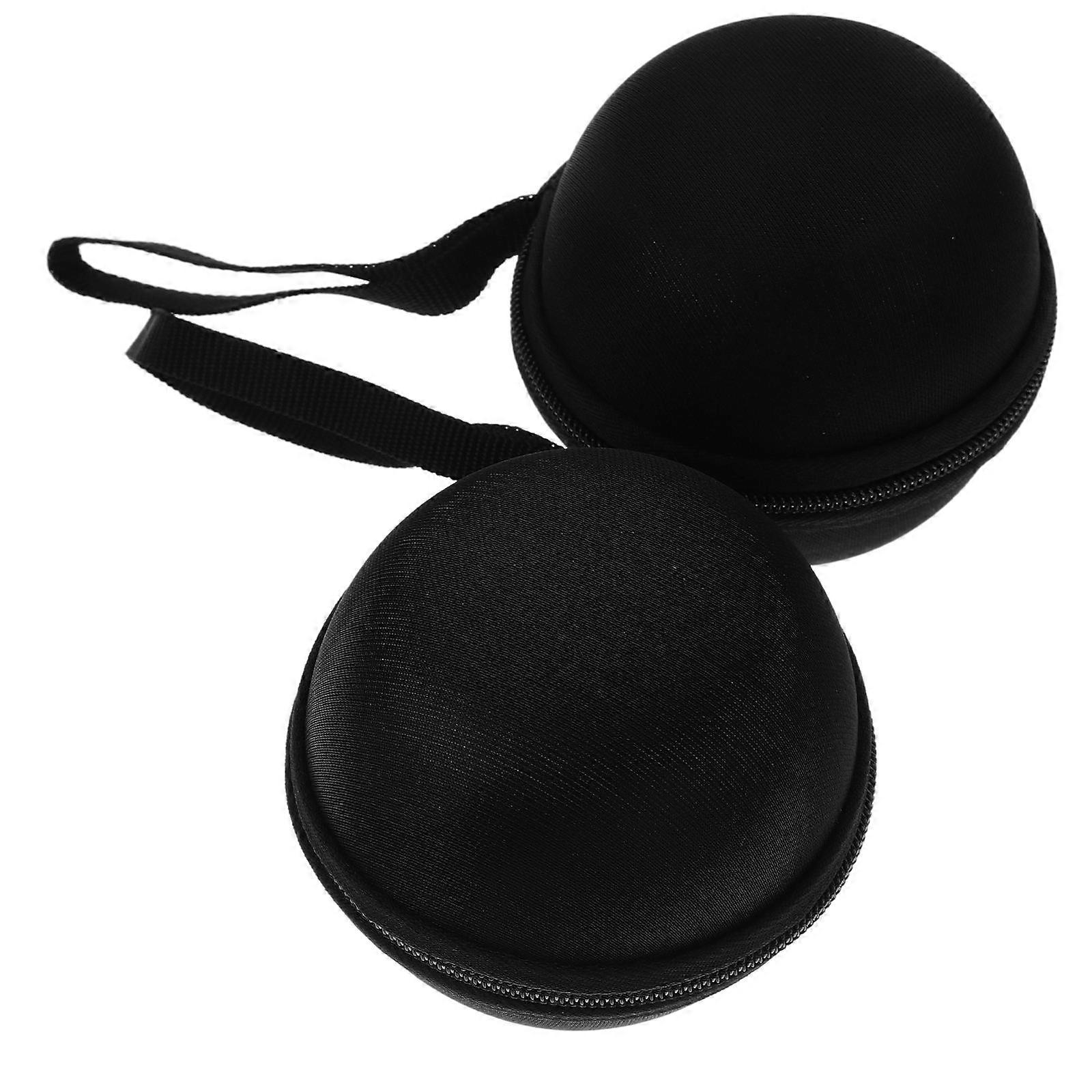 Yoyo Ball Storage Case Eva Carrying Bag for Storage Use 2Pcs Black