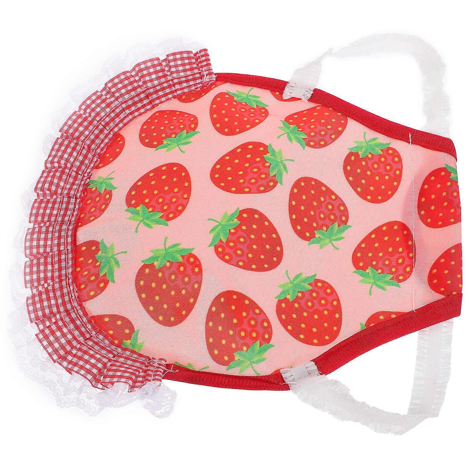 Adjustable Chicken Harness Hen Saddle for Decoration Red Polyester