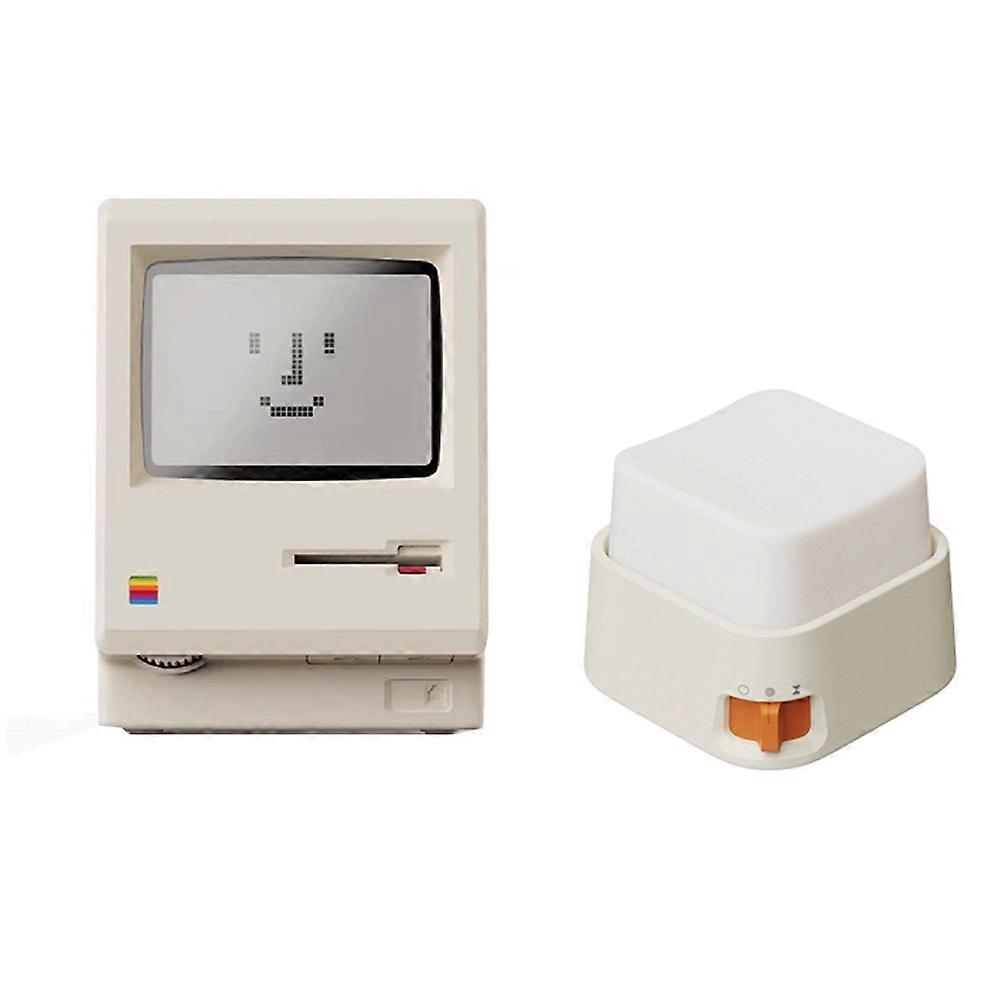 Maclock Retro Clock Creativity Clock Artifact with Magnetic Night Light Desktop Decor Computer Keyboard Accessories