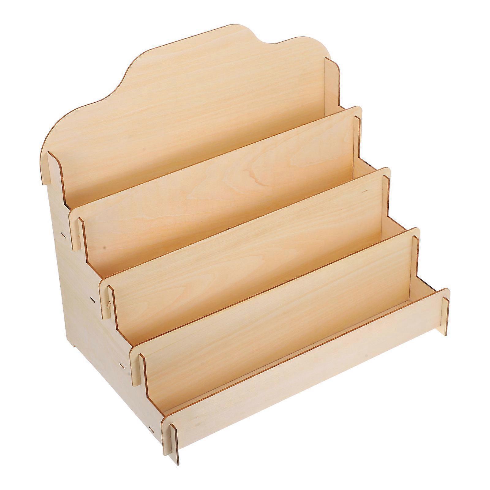 Greeting Card Display Stand Wooden Display Rack for Retail Counter