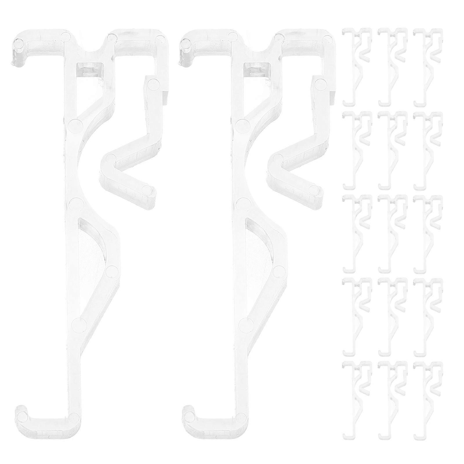 Valance Clips for Window Shades Clear Acrylic Blind Hardware 24Pcs