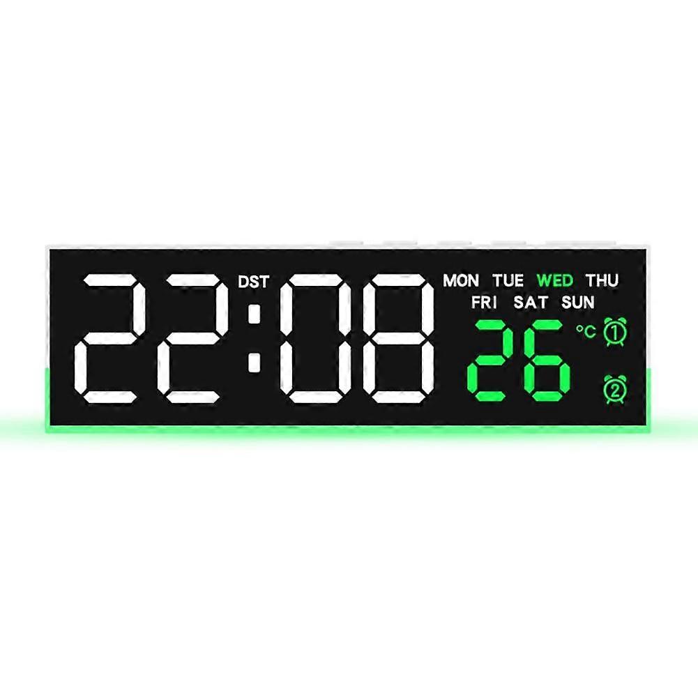 LED Night Light Clock with Adjustable Brightness and Temperature Display for Bedroom Desk Use