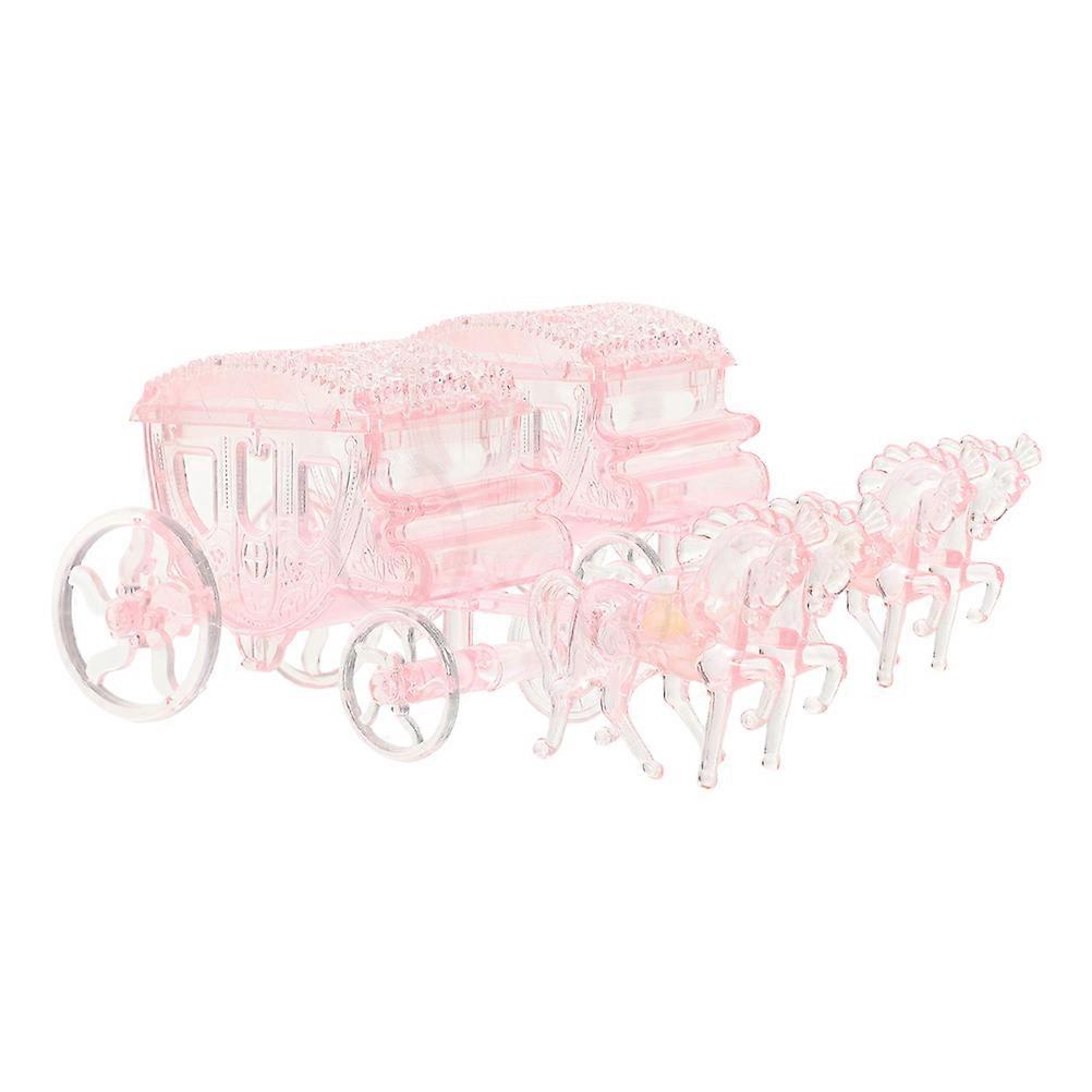 Carriage Candy Boxes Wedding Candy Box for Food Storage 2Pcs Pink
