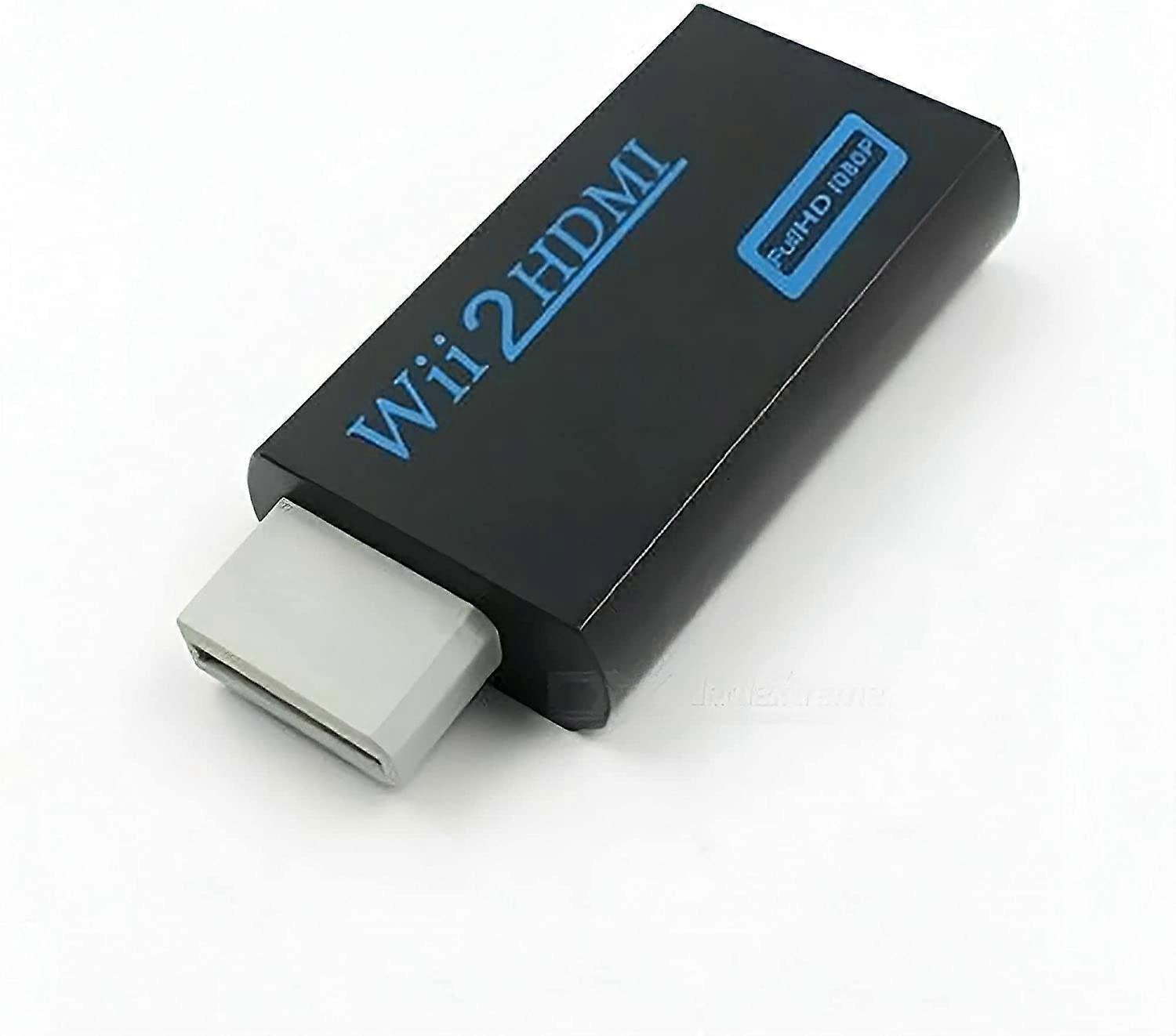 HDMI Adapter for Wii 1080p Full HD Video Output with Audio Jack for HDTV Black