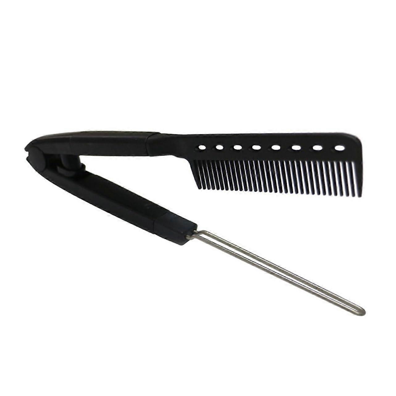 VShaped Hair Straightener Brush for Smooth Sleek Finish and Effortless Styling at Home or Salon