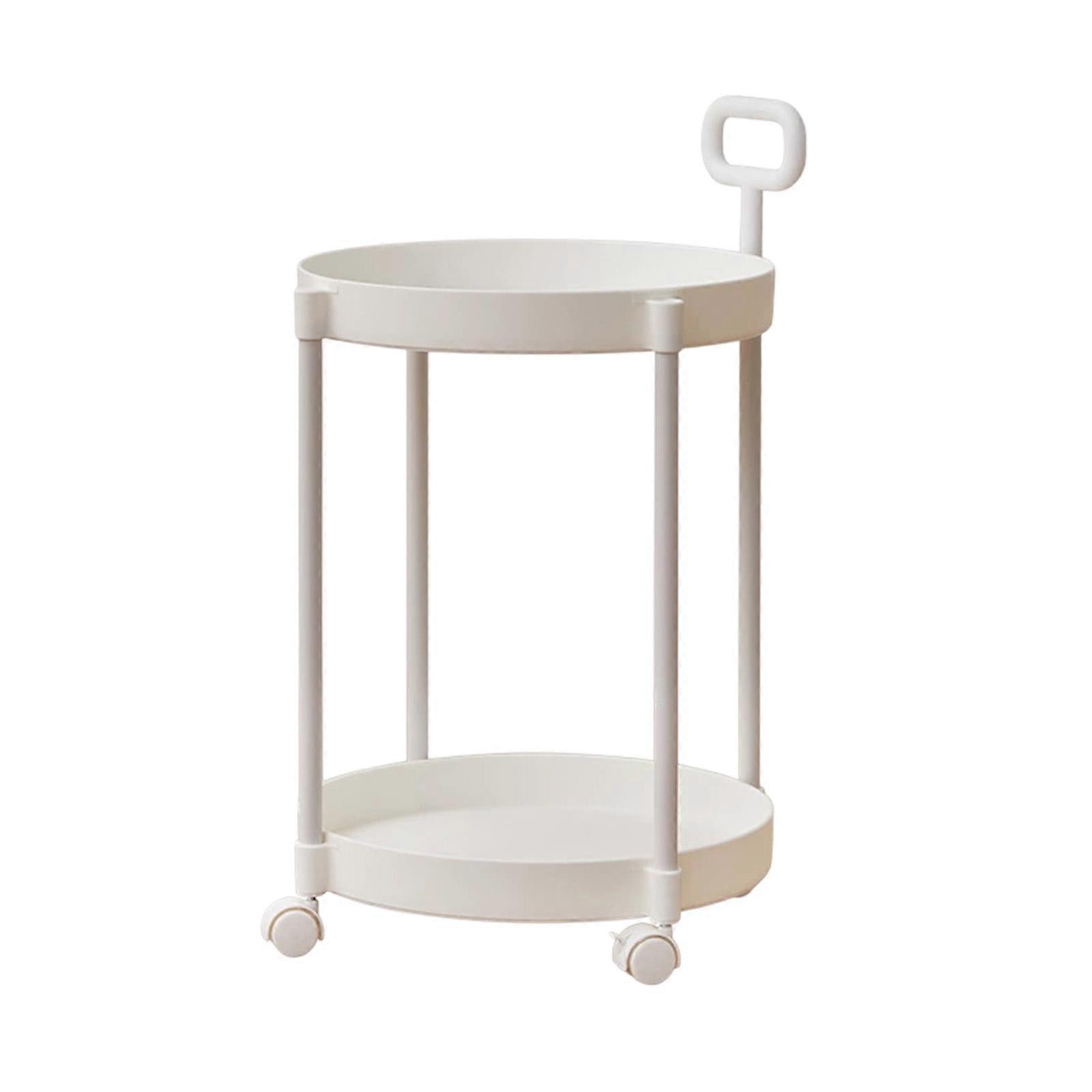 Home Coffee Table Movable Shelf Sofa Side Table Cart Bedside Shelf With Wheels Shelf