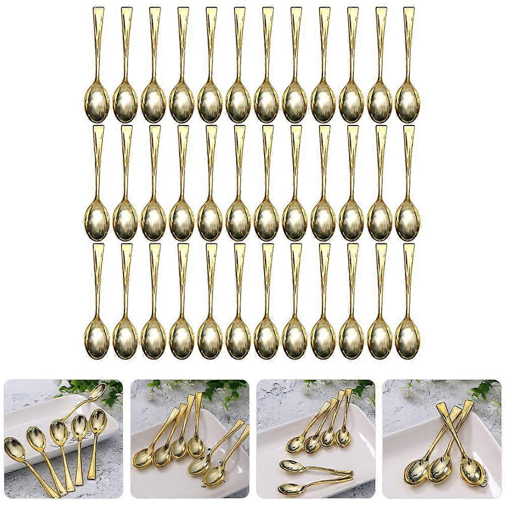 100pcs Party Ice Cream Spoons Practical Dessert Spoons Plastic Spoons for Cake Pudding