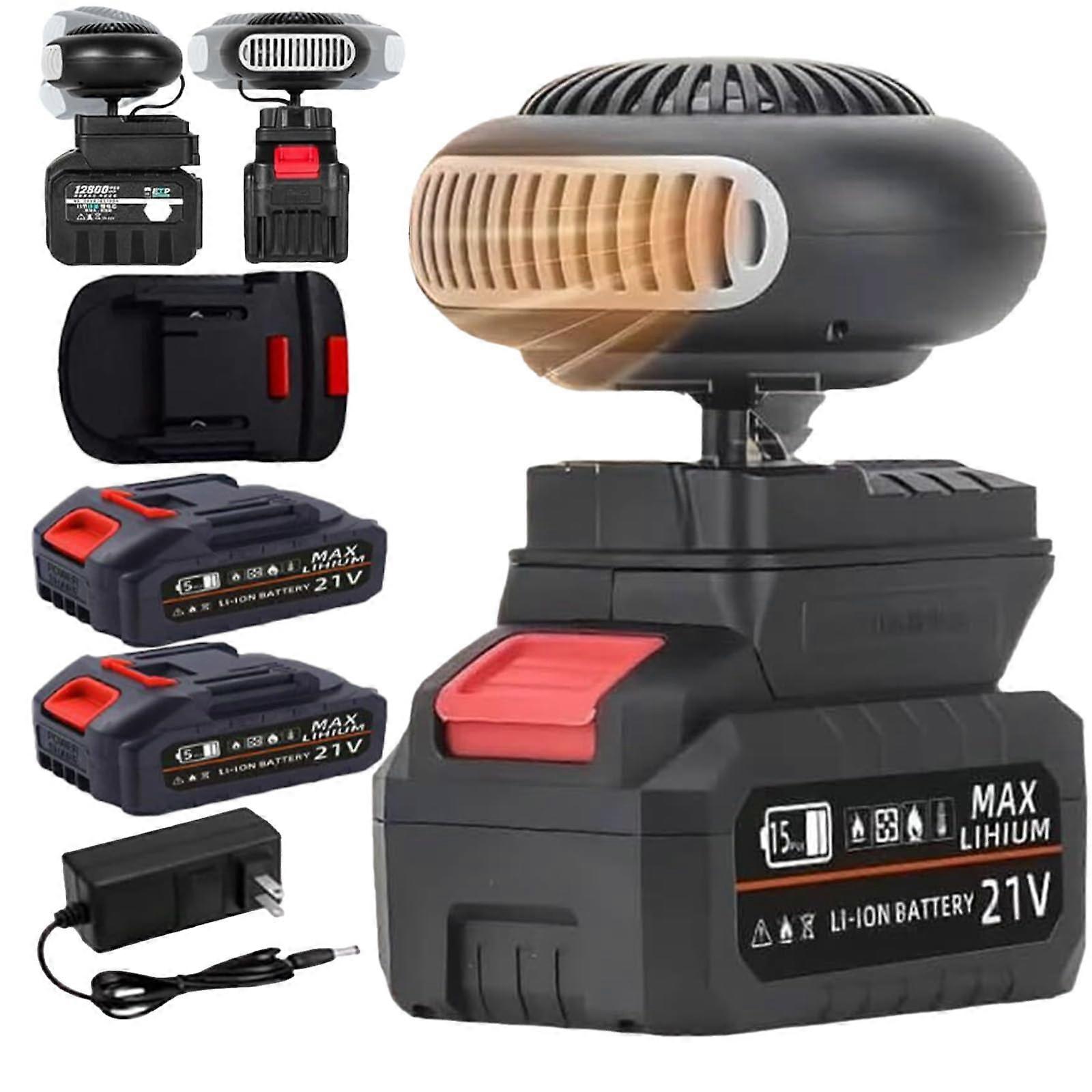 Portable Space Heater Battery Powered with Fast Defogging, Cordless Heating, 1500mAh Rechargeable for Camping, Office, Car and Indoor Use