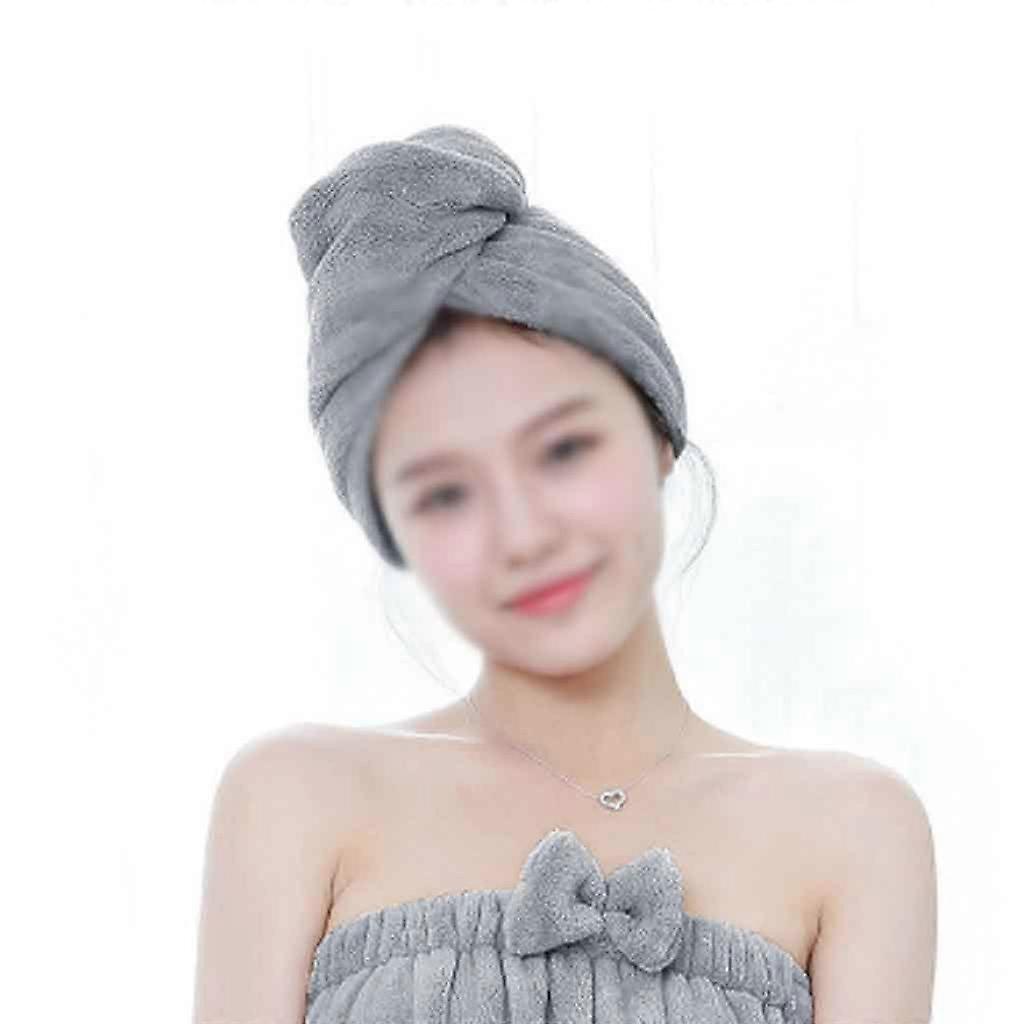 Hair Drying Towel Wrap for Women  Super Absorbent Microfiber with Secure Button Closure