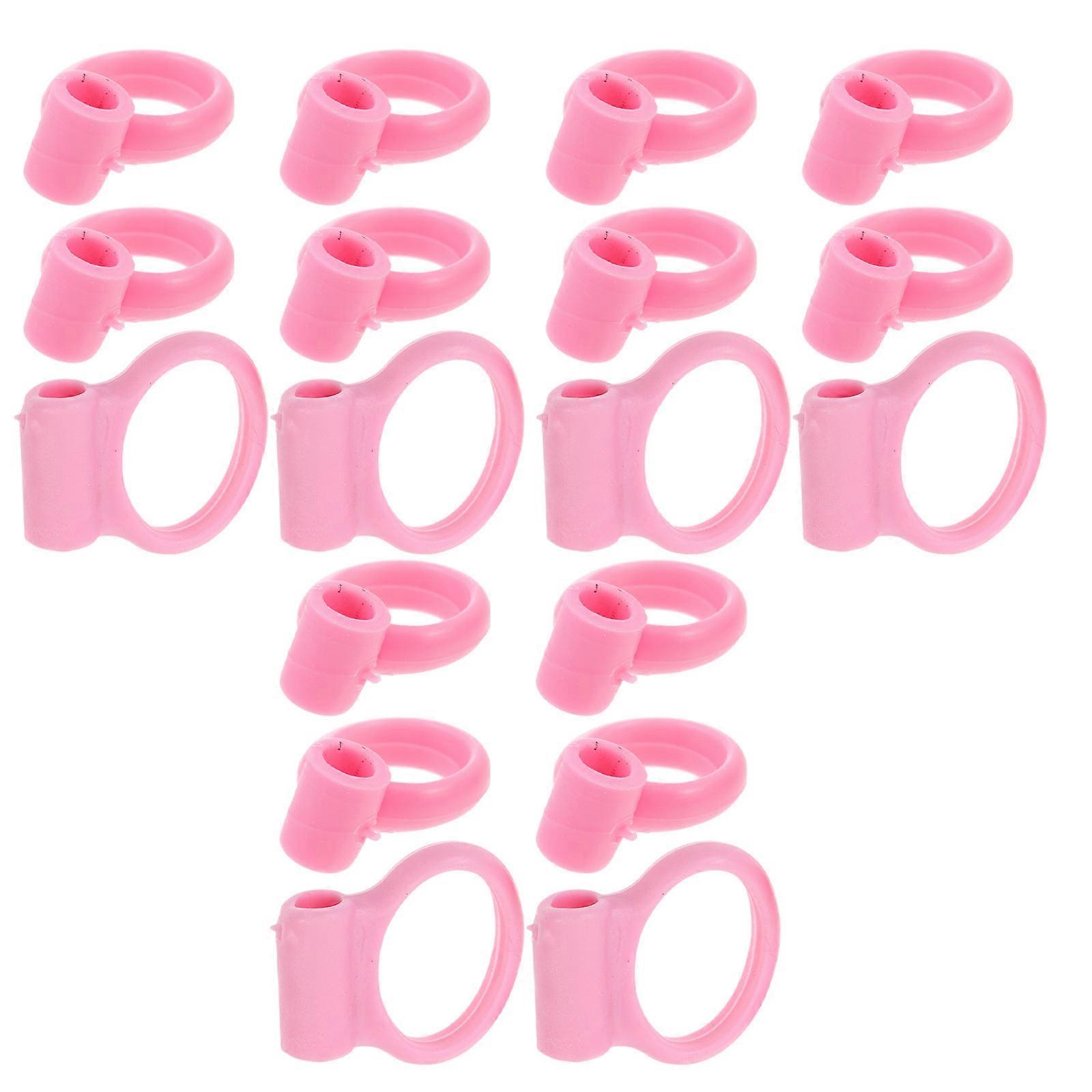 Pink Silicone Kids Chopsticks Learning Ring for Training 18Pcs Set