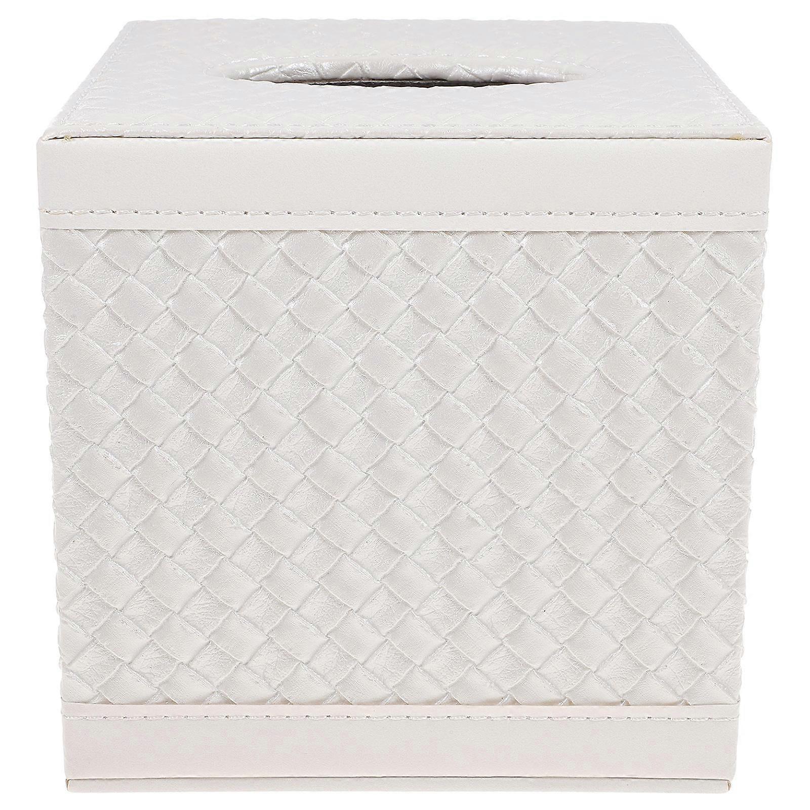 Tissue Box for Storage Tissue 1Pcs White Square Cover