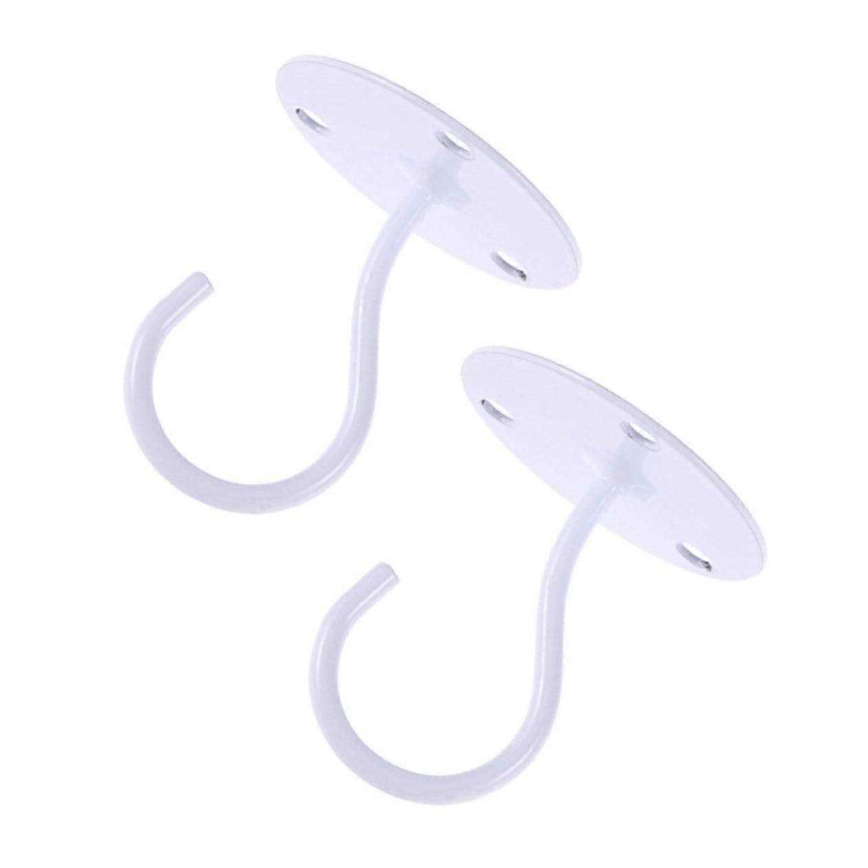 2 PCS Iron Ceiling Hooks for Lanterns and Mosquito Nets, Indoor Outdoor SpaceSaving Organizer